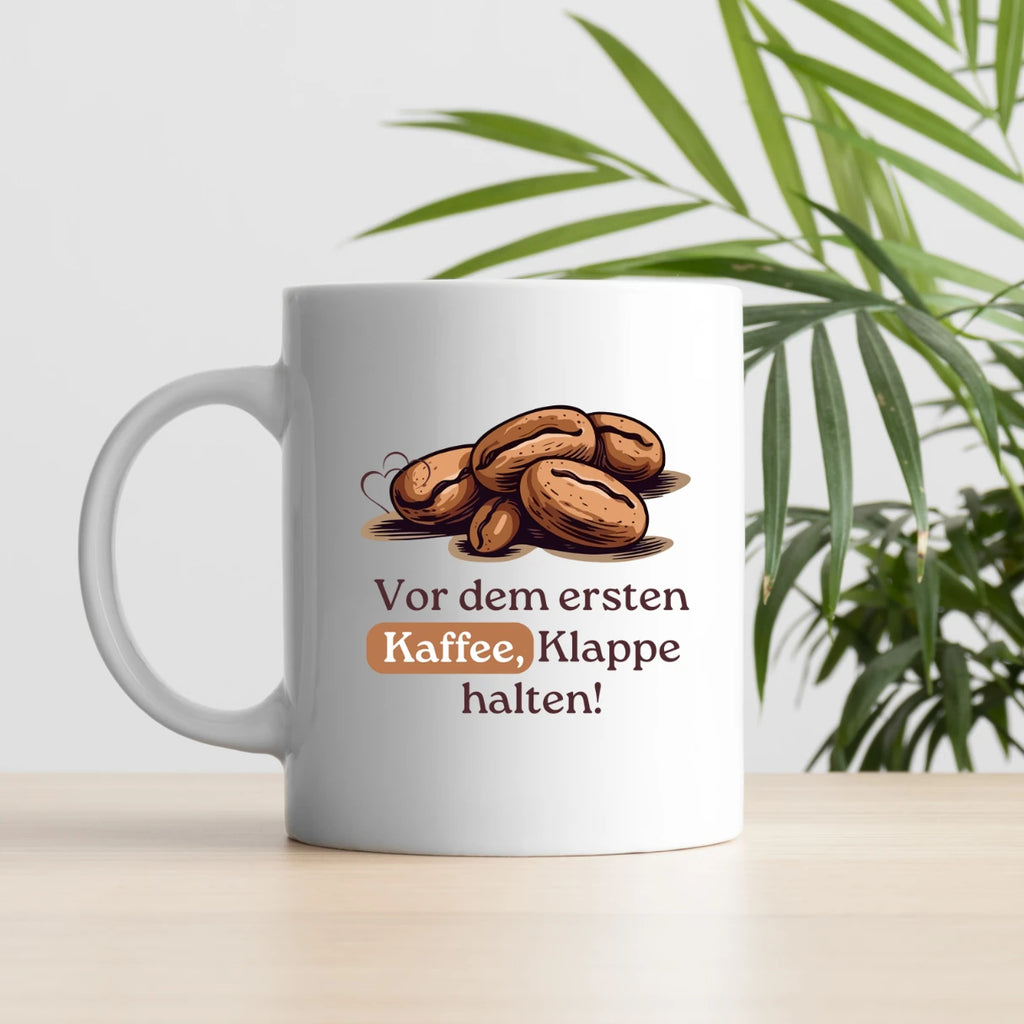 Morgenmuffel-Mug – Vor dem ersten Kaffee, Klappe halten!