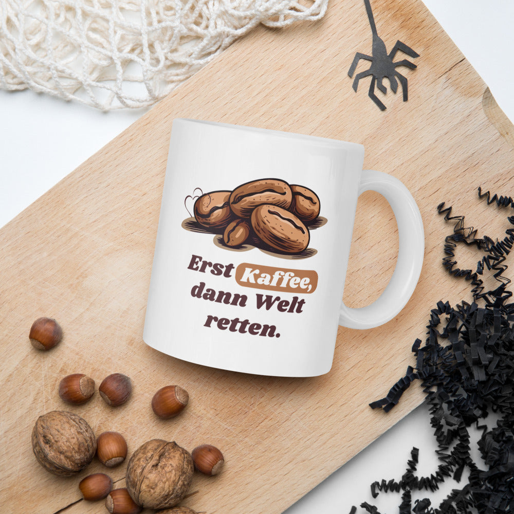 Weltretter-Mug – Erst Kaffee, dann Welt retten