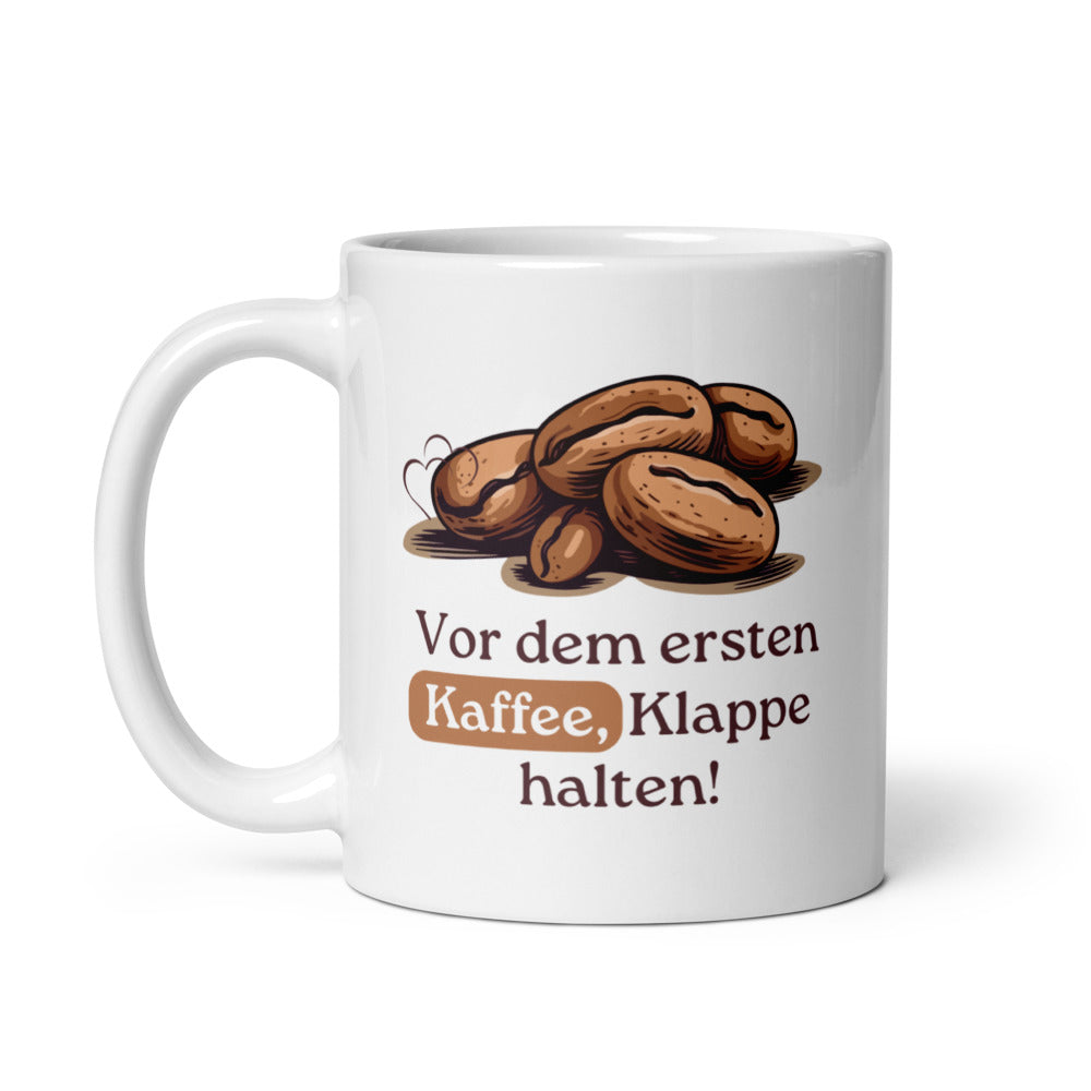Morgenmuffel-Mug – Vor dem ersten Kaffee, Klappe halten!